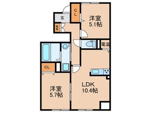 ベアーレ Aの物件間取画像